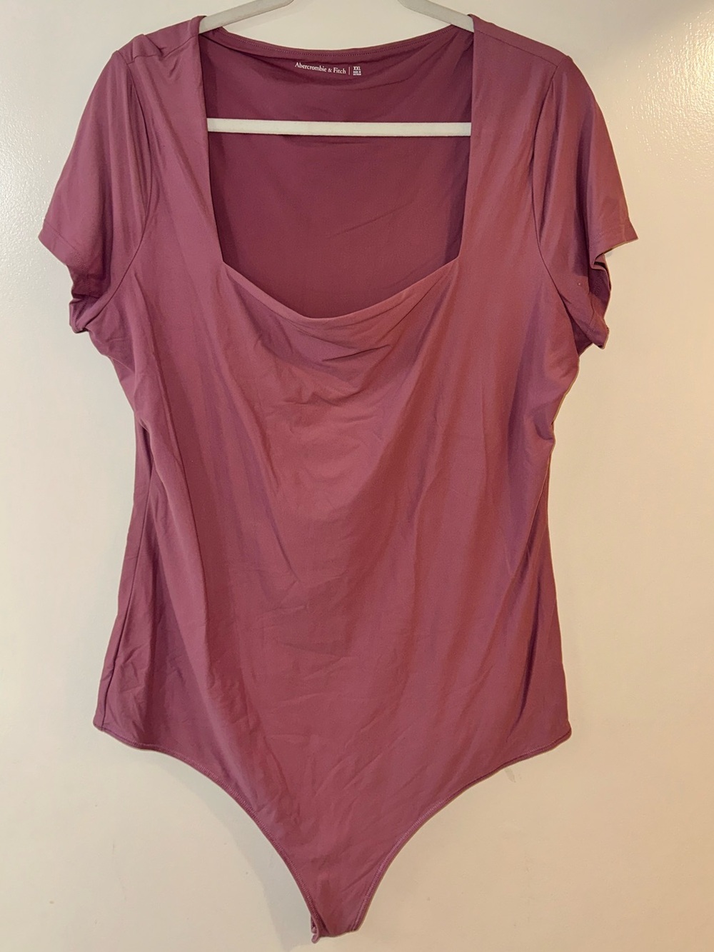 Abercrombie & Fitch Dusty Mauve Scoop-Neck Bodysuit